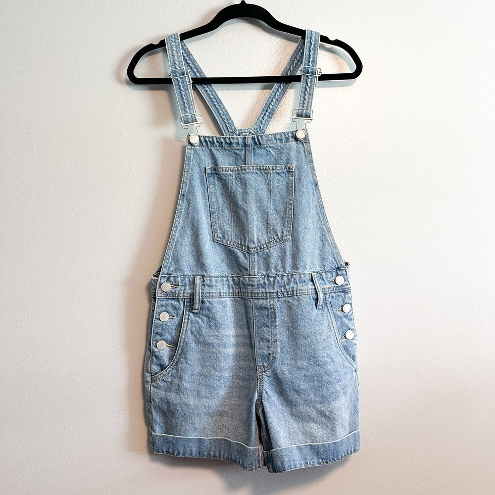 Blank NYC Read My Lips CUffed Hem Shortalls NWT Size 27 - Picture 4 of 11